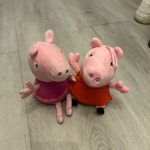 Small peppa plush set